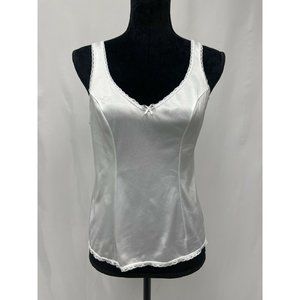 Women's Vassarette White With Lace Trim Straps Cami Top Size S/ 38